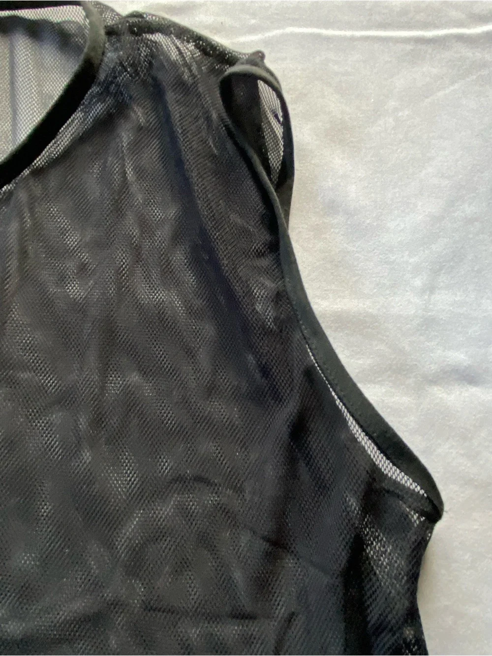 NWOT Halloween Mesh Black Top One Size